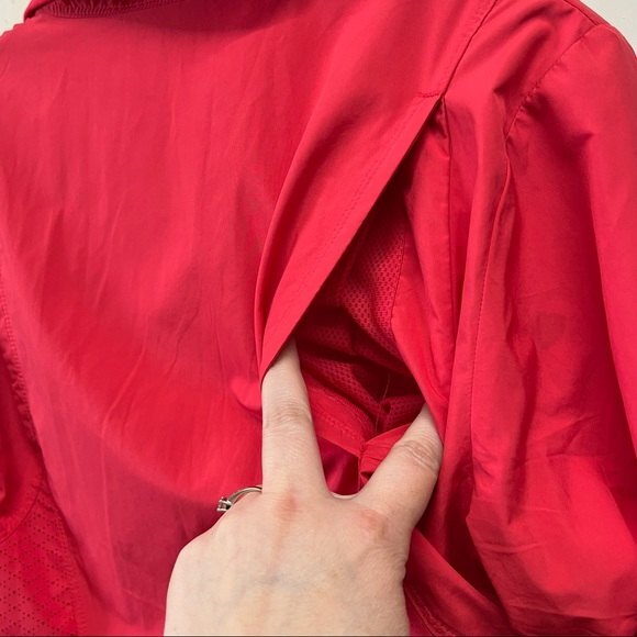 Nike zip up spring lined lightweight wind jacket coat xs pink coral color - Picture 7 of 11